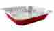 321-40-100redu Handi-foil Of America 1 2 Half-size Deep Premium Red Aluminum Steam Table Party Pan Trays