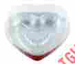 329-30-100 329dl-100 Handi-foil Of America Red Aluminum Heart Shaped Valentine Foil Cake Pan W Clear Dome Lid