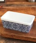 3370992 Afoyft Blue And White Pattern Stoneware Baker Loaf Dish