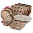 36274 Rachael Ray Brown Silicone Bakeware Set Non Stick 10 Pc Round Cupcake Muffin Pan Baking 733281436274