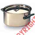 367120 Casserole Bourgeat Matfer Lid Rondeau 7.87 Copper