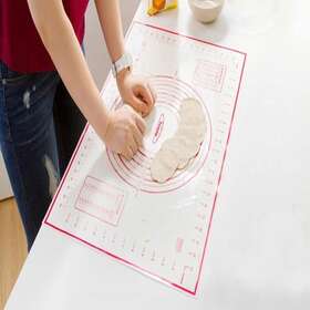 3s Direct 704438503255 Premium Silicone Baking Mats Liners With Measurements Non-stick Non-skid Pastry