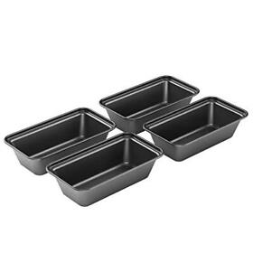 4 Pack Mini Loaf Pans Non-stick Baking Bread Pan Carbon Steel Bakeware