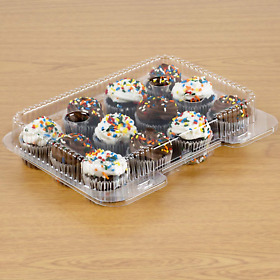 40 Mini Cupcake Boxes Container 12 Compartment Clear Plastic Mi 40 Mini Cupcake Boxes Container 12 Compartment Clear Plastic Mi