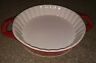 40508-614 Staub Ceramic Pie Quiche Baking Dish Red French Bakewear Stonewear