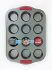0111726 48341 Nordic Ware Freshly Baked Muffin Pan Metallic 011172483416