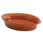 51361  Rachael Ray Cucina Stoneware Oval Baker Pumpkin Orange 759284330364