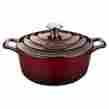 5205mb La Cuisine Lc Pro Round 6.5 Qt Cast Iron Casserole Ruby 813254020850