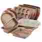 52571 Rachael Ray Bakeware Set 10 Piece Non Stick Kitchen Carbon Steel Latte Finish Red Handles 0738834152571