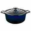 5270mb La Cuisine Lc Pro Round 6.5 Qt Cast Iron Casserole Blue 813254020881