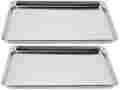 5314 Vollrath Wear-ever Half-size Sheet Pans Set Of 2 18in X 13in Aluminum