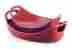 55098 Rachael Ray Rachel Bubble Brown Stoneware Oval 1-1 4 Quart And 2-1 Set Red 885335694960