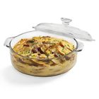 55482 Libbey Bakers Basics Quart Glass Casserole With Cover 031009656059