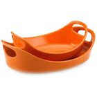 59171 Rachael Ray Bubble Brown Stoneware Set Orange 051153591716