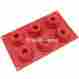 Sl-109rd 6-cavity Freshware Set Of 36 100 Silicone Small Bundt Coffee Cake Molds 859128002836