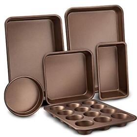 6-pcs Nonstick Bakeware Set-highest-quality Baking Sheets Non-grease Cookie