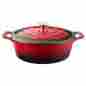 6100mb La Cuisine Lc Pro Oval 4.75 Qt Cast Iron Casserole Red 813254020911