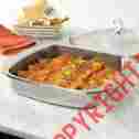 6148 Princess House New Stainless Steel 8-qt Square Bake Serve Dish