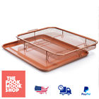 62205030 Gotham Steel Nonstick Xl Copper Crisper Tray Set Basket Pan