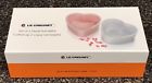 630870197830 Le Creuset Heart Ramekins White Chiffon Pink Stoneware