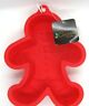 6368732 Hobby Lobby Silicone Red Gingerbread Form Mold Baking Pan New