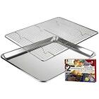 692769186974 Baking Cookie Sheets Sheet With Cooling Rack Half