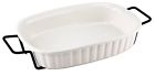 705020381398 Finelife Classic Porcelain Baking Serving Casserole Dish With Server