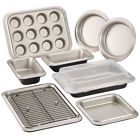 7086 Anolon Bakeware Set Cookie Pan Two Tone Pewter And Onyx