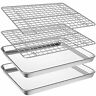 752771667127 Footek Baking Sheet With Cooling Rack Set Stainless