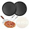 792332817042 Mikula Pizza Pan Set Tray With Holes Inch