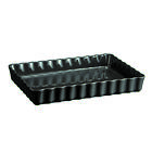 796038 Emile Henry Deep Rectangle Tart Dish Charcoal 3289317960383
