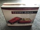02002 8 18061 Stoneware Series Square Baker With Lid Enameled Nib Nice