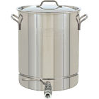 8-gallon Personal Chef Stainless Stew Classic Spigot Stockpot Bayou Party Steel