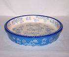 800476 Temptations Floral Lace Winter Blue Pie Dish Baker With Lid
