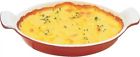 803118303281 Paderno World Cuisine Chasseur 1 Quart Enamel Cast-iron Oval Dish Red