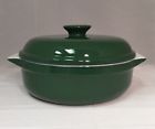 8430 Emile Henry Hunter Green Round Lidded Quart Casserole In France