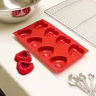 849851039773 Restaurant Essentials Cavity Heart Silicone Baking Mold Red 0849851039773