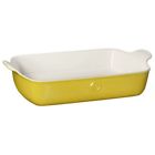 859626 Emile Henry Large Ceramic Baking Dish Leaves Yellow 3289318596260