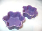 93-da12 Chantal Flower Shape Dishes Purple Set Of Ramekins Bowl Cup 93-da12 Chantal Flower Shape Dishes Purple Set Of Ramekins Bowl Cup