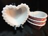 93-hbr11 Chantal Set Of Pink Heart Shaped Dishes Ramekins Rims
