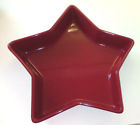 93-st28 Chantal Star Dish Red Quart Bake Freeze Serve Stoneware