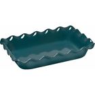 971987 Emile Henry Ruffled Baking Dish Blue Flame 3289319719873