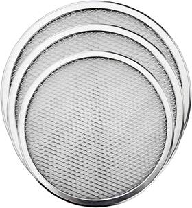 9m9 744110867589 3-pack Pizza Screens Aluminum Nonstick Mesh Trays For Oven And Bbq 10 Inch 12 14