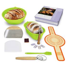 A&s Appliance 198168364253 Sourdough Silicone Banneton Bread Proofing Baskets 9 Inch Round And 10 Ov