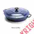A1737130 World Cuisine Blue 3 Qt Round Rondeau Pan