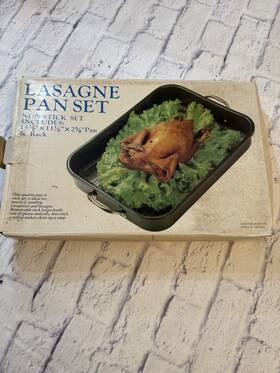 Abc Item 696603918264 Roasting Pan 15 Inch Non Stick With Rack Lasagna Heavy Duty Nib Abc Item 696603918264 Roasting Pan 15 Inch Non Stick With Rack Lasagna Heavy Duty Nib