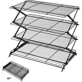 Adrinfly 313046881800 2/3/4-tier Carbon Steel Black Upgraded Collapsible Cooling Rack Adjustable 3 Set