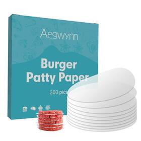 Aegwynn 331632155136 Hamburger Patty Paper 5 Inch 300 Pcs Non-stick Parchment Burger Papers