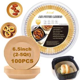 Ailun 445027464450 Air Fryer Paper Liners 6.5inch 100pcs Non-stick Parchment Oil Resis