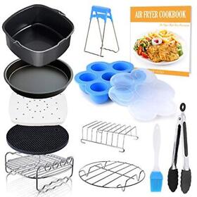 Air Fryer Accessories Square With Recipe Cookbook For Deep Fryers 11 Pcs Demedo Air Fryer Accessories Square With Recipe Cookbook For Deep Fryers 11 Pcs Demedo
